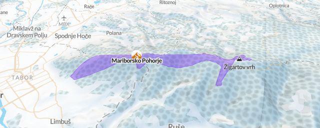 Piste map of the resort Mariborsko Pohorje