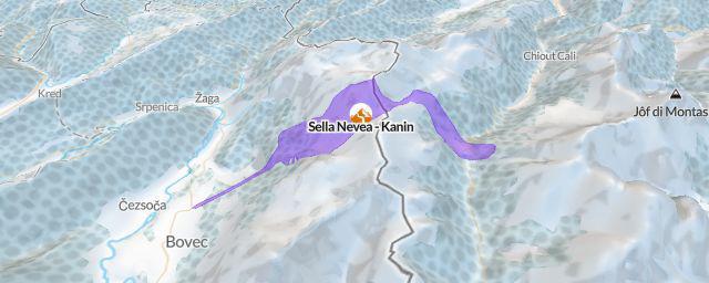 Piste map of the resort Sella Nevea - Kanin