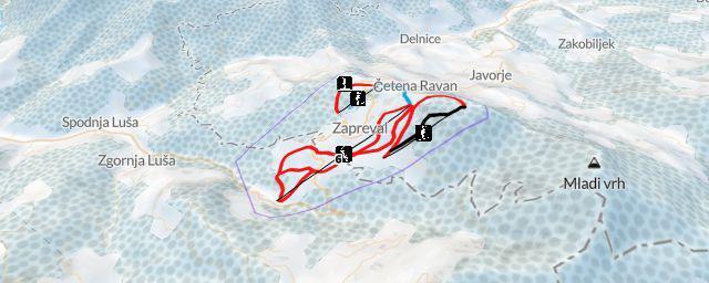 Piste map of the resort Stari Vrh
