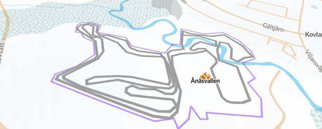 Piste map of the resort Ånäsvallen