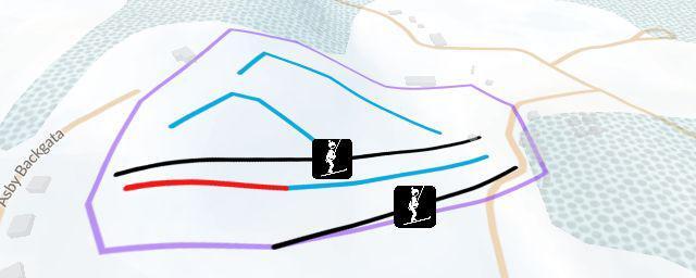 Piste map of the resort Asbybacken