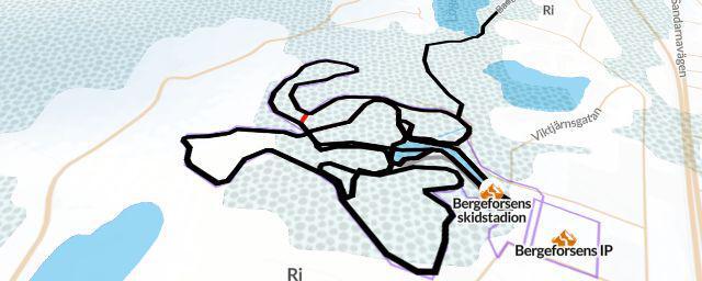 Piste map of the resort Bergeforsens skidstadion