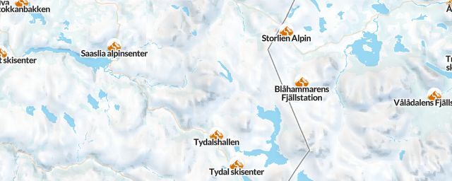 Piste map of the resort Blåhammarens Fjällstation