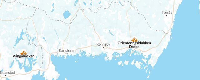 Piste map of the region Blekinge