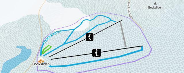 Piste map of the resort Bocksliden