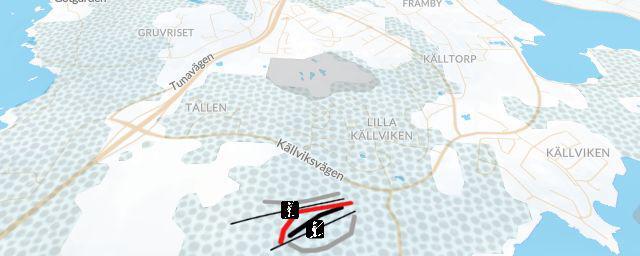Piste map of the resort Källviksbacken
