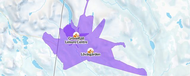 Piste map of the resort Lövåsgården