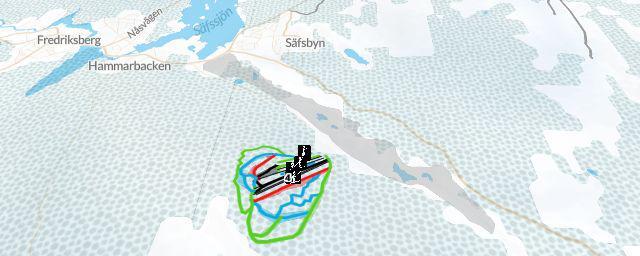 Piste map of the resort Säfsen Resort