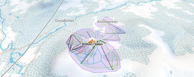 Piste map of the resort Stöten i Sälen