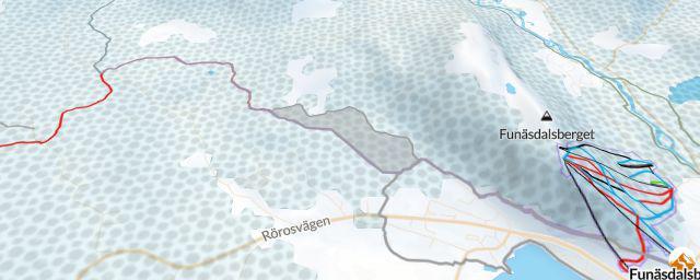 Piste map of the resort Funäsdalsberget
