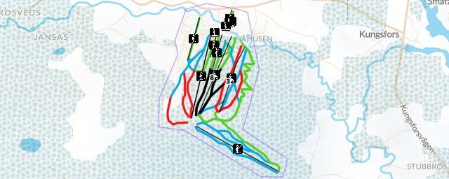 Piste map of the resort Kungsberget