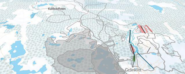 Piste map of the resort Grönklitt Skidstadion