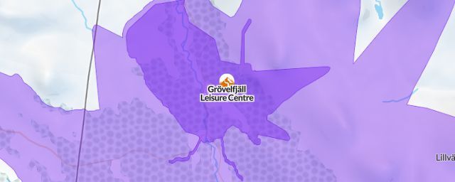 Piste map of the resort Grövelfjäll Leisure Centre