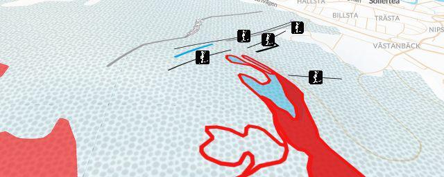 Piste map of the resort Hallstabacken