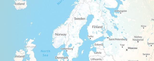 Piste map of the region Sweden