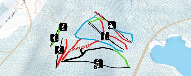 Piste map of the resort Isaberg Mountain Resort