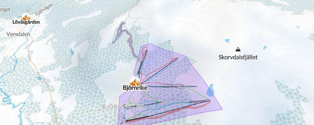 Piste map of the resort Björnrike