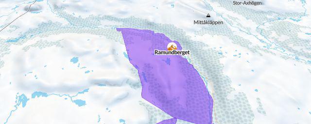 Piste map of the resort Ramundberget