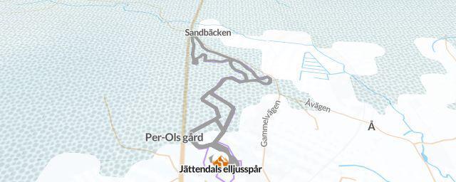 Piste map of the resort Jättendals elljusspår
