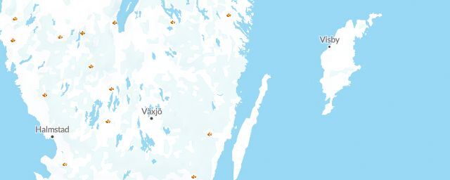 Piste map of the region Kalmar