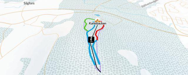 Piste map of the resort Kanisbacken