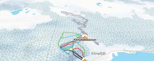 Piste map of the resort Klimpfjällsbackarna