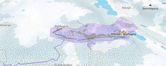Piste map of the resort Klövsjö / Storhogna