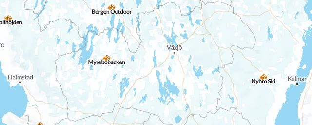 Piste map of the region Kronoberg