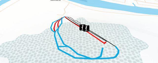 Piste map of the resort Middagsberget