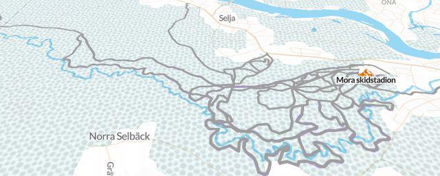 Piste map of the resort Mora skidstadion