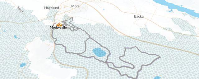 Piste map of the resort Morbyvallen