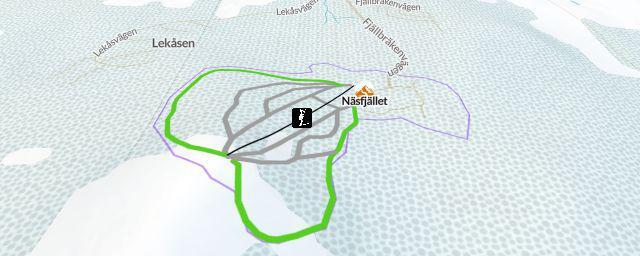 Piste map of the resort Näsfjället