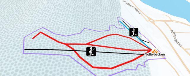 Piste map of the resort Nolbybacken
