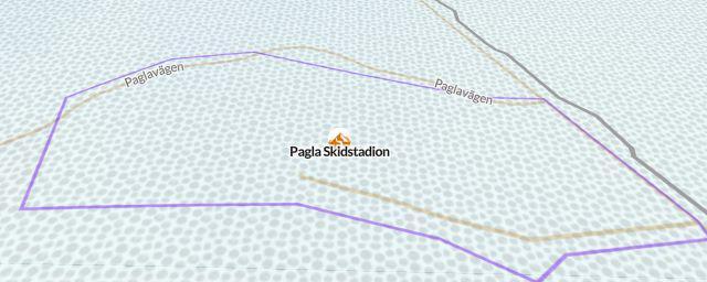 Piste map of the resort Pagla Skidstadion