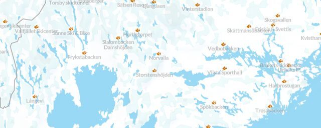 Piste map of the region Orebro