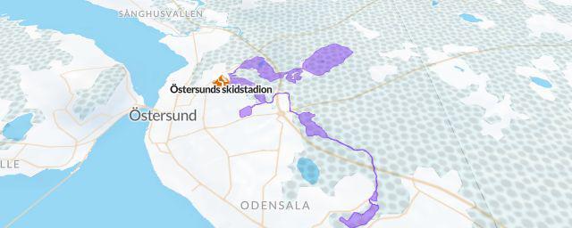 Piste map of the resort Östersunds skidstadion