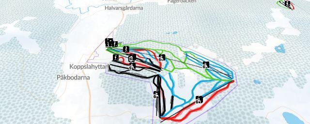 Piste map of the resort Romme Alpin