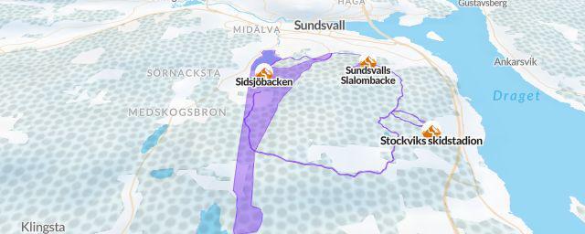 Piste map of the resort Sidsjöbacken