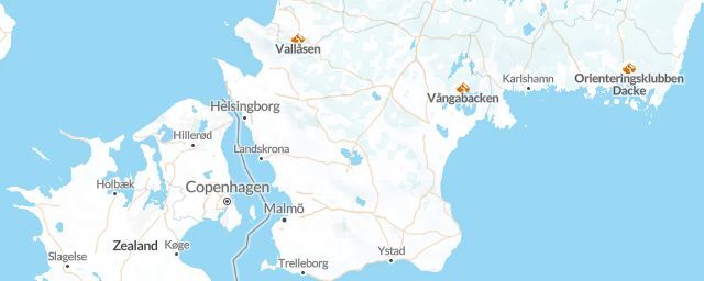 Piste map of the region Skåne