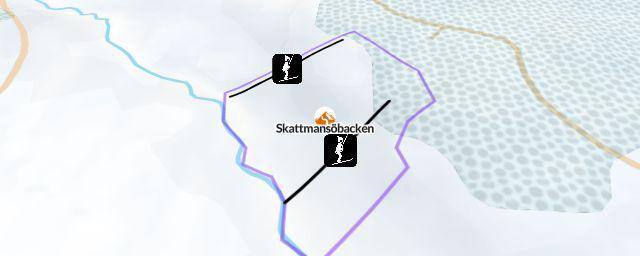 Piste map of the resort Skattmansöbacken