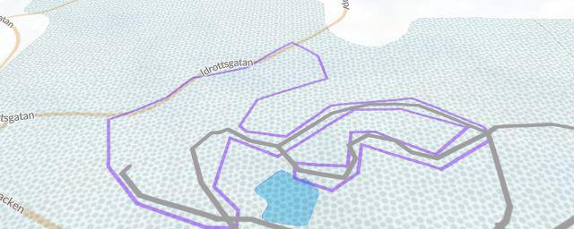 Piste map of the resort Skidstadion Lassalyckan