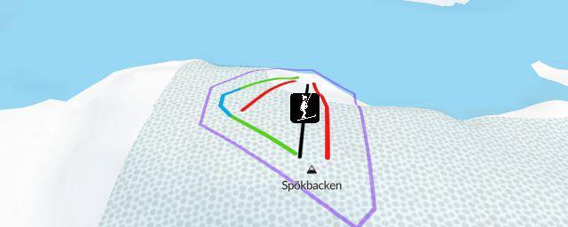 Piste map of the resort Spökbacken