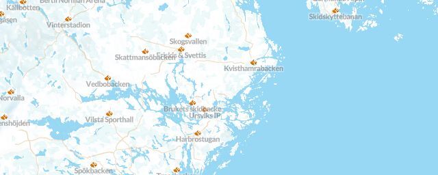 Piste map of the region Stockholm