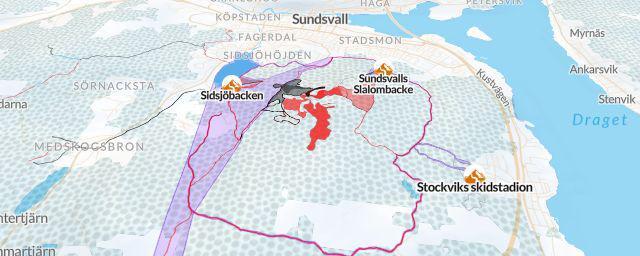 Piste map of the resort Sundsvalls Slalombacke