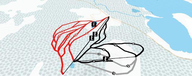 Piste map of the resort Svanstein Ski