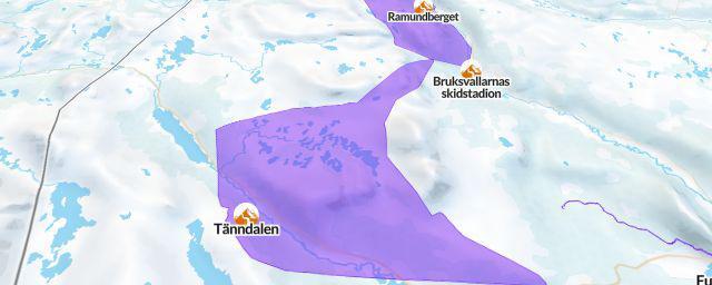 Piste map of the resort Tänndalen