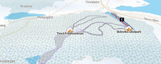 Piste map of the resort Timrå Friluftcentrum
