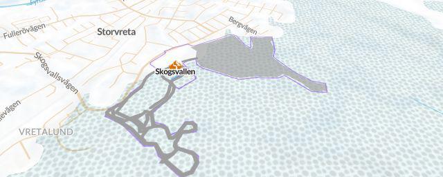 Piste map of the resort Skogsvallen