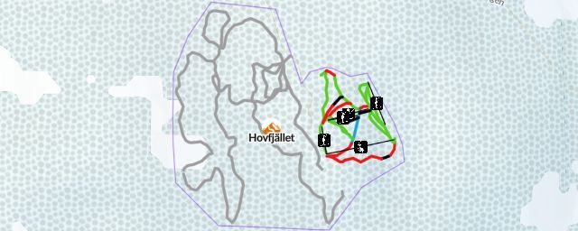 Piste map of the resort Hovfjället