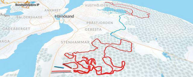 Piste map of the resort Vårdkasen